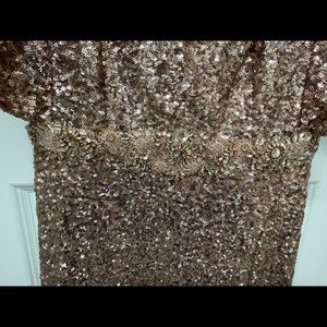 Marchesa Notte Evening Gown. Size 4. Rose gold ombré to gold.